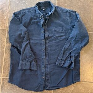 Lands' End Men's Blue Casual Button-Down Shirt. Size XLT.